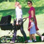 Kate Middleton Walking with Prince Louis and Princess Charlotte at Kensington Gardens