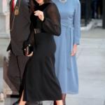 Meghan Markle Wears Black Givenchy for Oceania Exhibit