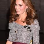 Kate Middleton in Erdem Tweed Dress at V&A Museum