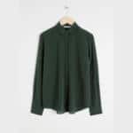 other stories dark green shirt