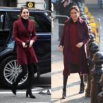 Duchess Day Out! Meghan and Kate in Burgundy for Unannounced Engagements