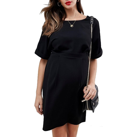 ASOS Design Black 'wiggle mini dress' (Maternity Dress)-Meghan Markle