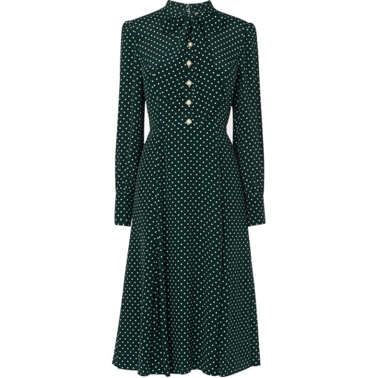 L.K. Bennett 'Mortimer' Green Polka Dot Dress-Kate Middleton - Dress ...