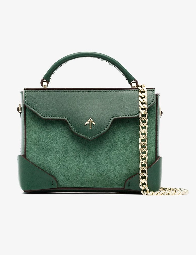 Manu Atelier Emerald Green Micro Shoulder Bag-Kate Middleton