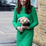 Kate Middleton in Green Eponine London Dress for School Visit