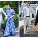 Meghan Markle in Loyd Ford Pleated Dress and Floral Carolina Herrera for Final Day in Morocco