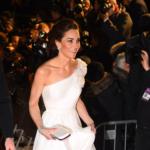 The Duchess of Cambridge in One Shoulder McQueen Gown for the BAFTA Awards