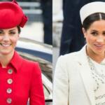 Meghan Markle in Victoria Beckham and Kate Middleton in Catherine Walker for Commonwealth Service