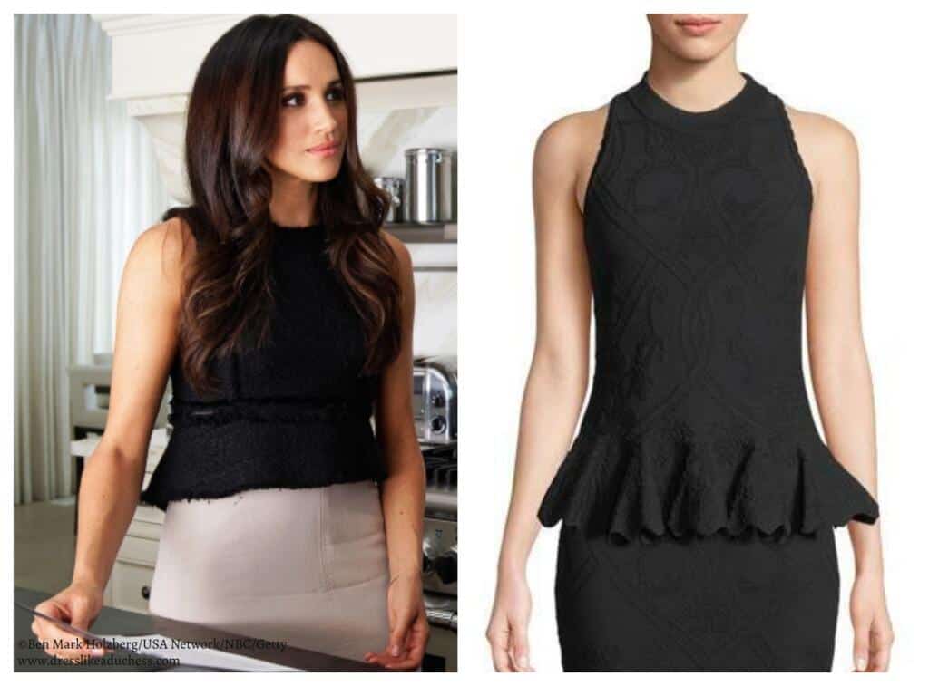 Meghan markle peplum hot sale top