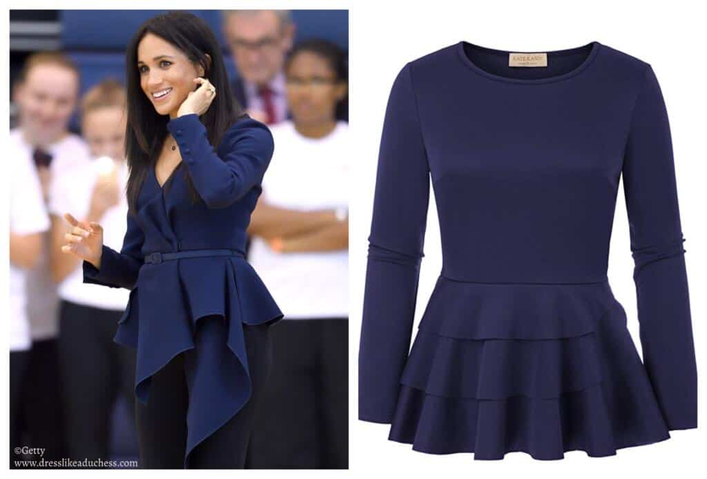 Meghan markle peplum store top