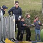 Casual Kate and Kids Out in Norfolk for Fun Family Day with the Tindalls