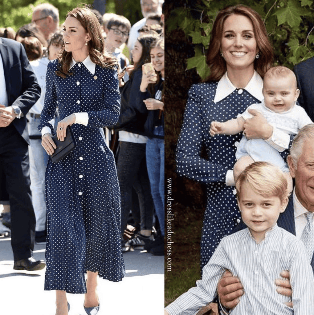 The Duchess of Cambridge in Polka Dots for Visit to Bletchley Park ...