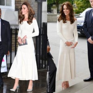 The Duchess of Cambridge Recycles Off-the-Shoulder Dress for Evening ...