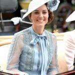 Kate Middleton in Blue Lace Ellie Saab for Royal Ascot