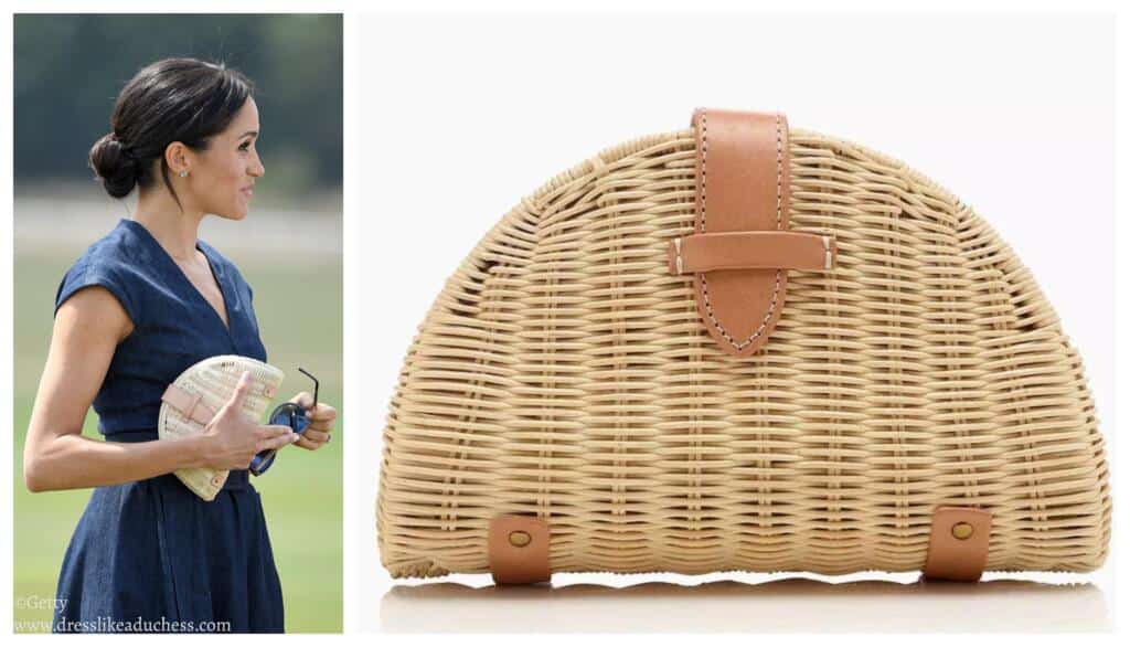 Fan hot sale rattan clutch