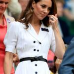 Kate Middleton in White Shirtdress for Day 2 of Wimbledon