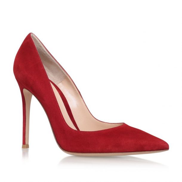 Gianvito '105' Red Suede Pumps-Kate Middleton