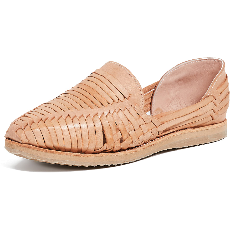 Brother Vellies Huaraches Flats in Whiskey-Meghan Markle