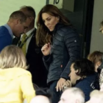 The Cambridge Family Attends Aston Villa Football Match