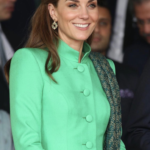 Kate Middleton in Green Tunic Coat for Day 2 of Royal Tour of Pakistan