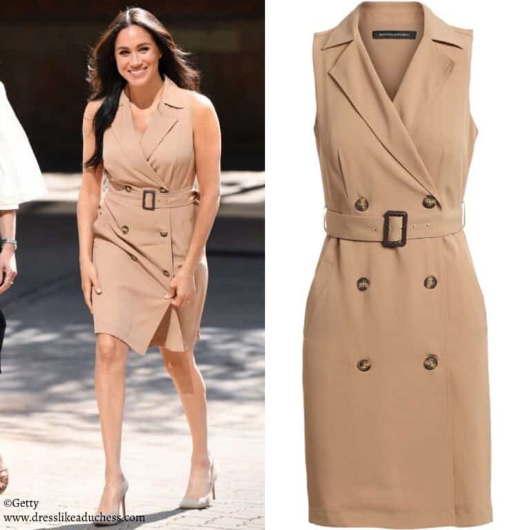 Meghan Markle Wears Banana Republic Trench Dress For Solo Visit Dress Like A Duchess 5240