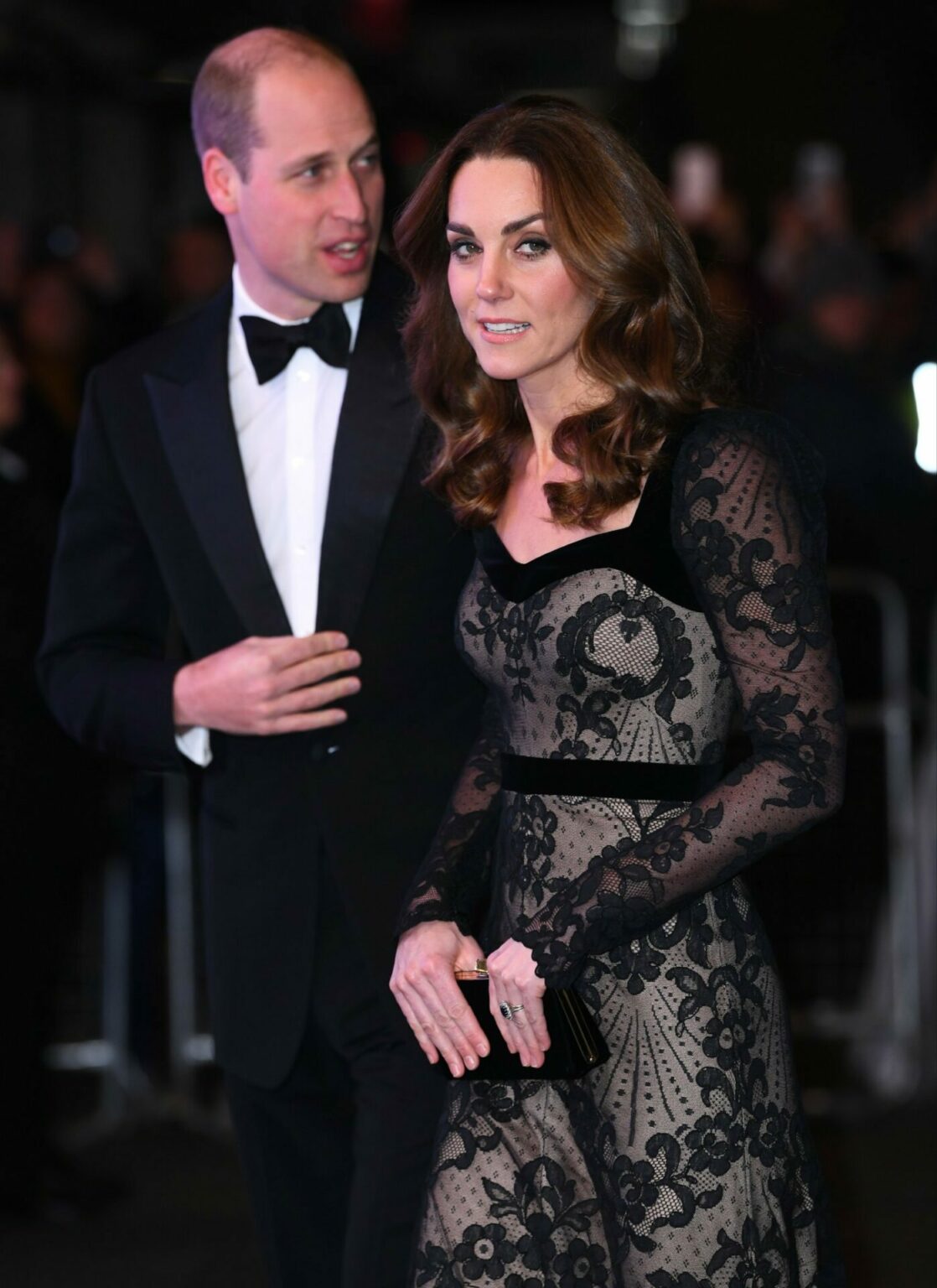Duchess of Cambridge in Lace Alexander McQueen for Royal Variety ...