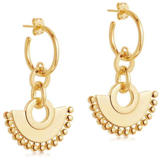 Missoma Gold Zenyu Chandelier Hoop Earrings-Kate Middleton