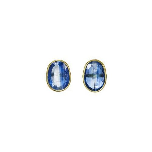 Pippa Small Blue Kyanite Gold Vermeil Stud Earrings-Meghan Markle