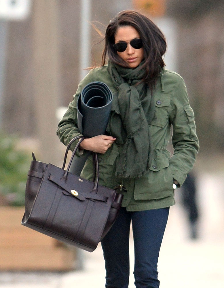 Meghan Markle in Barbour and Goyard in Toronto Before Yoga
