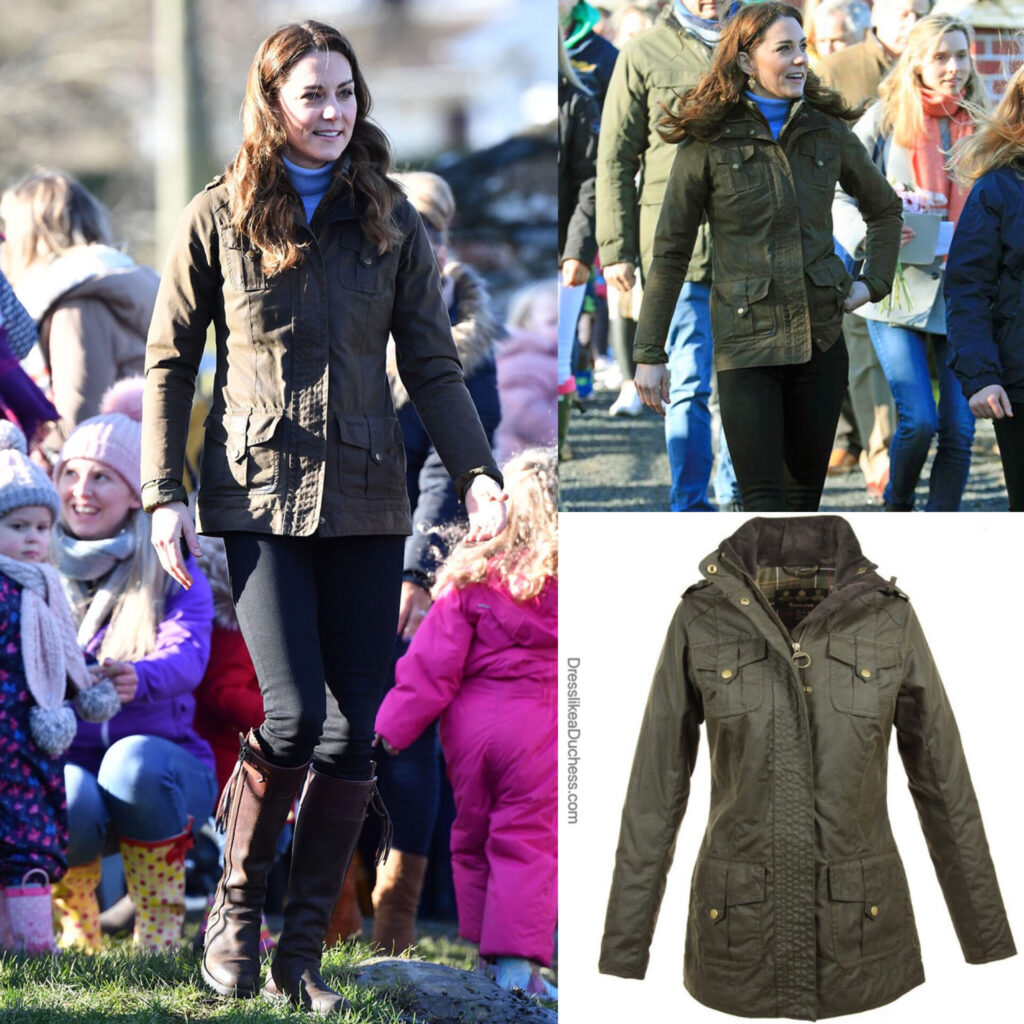 Kate Middleton in Barbour Jacket for Visit to Northern Ireland Farm and ...