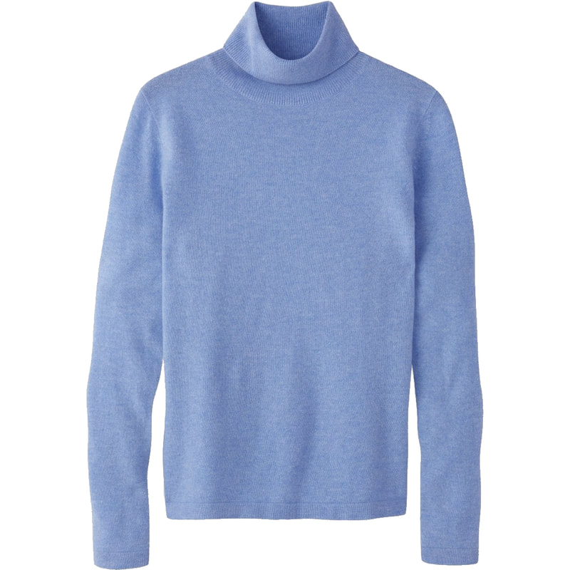 Pure Collection Cashmere Roll Neck Sweater(in Heather Cornflower)-Kate Middleton