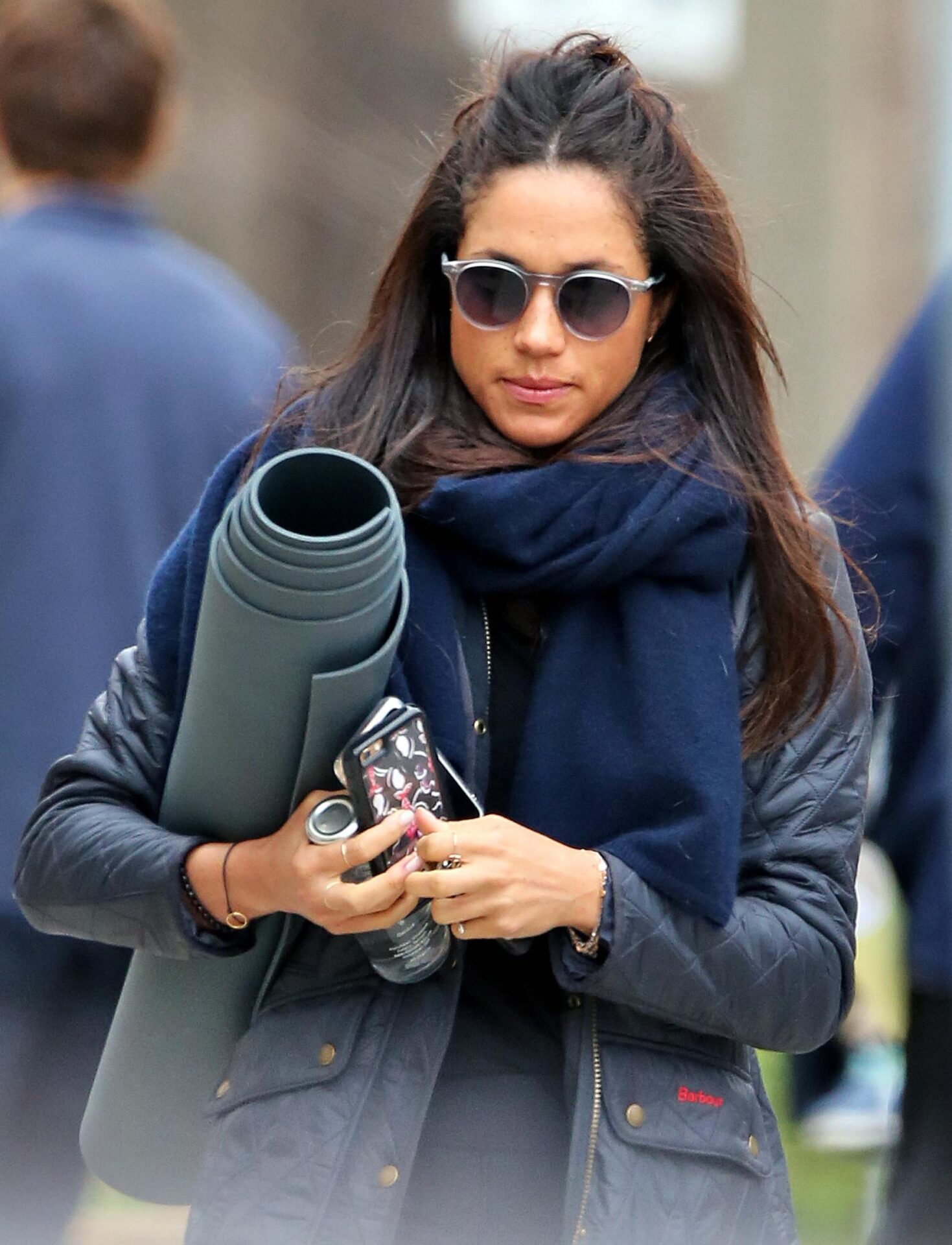 Meghan Markle in Barbour and Goyard in Toronto Before Yoga