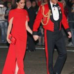 Meghan Markle Stuns in Red Safiyaa Dress for Military Music Festival