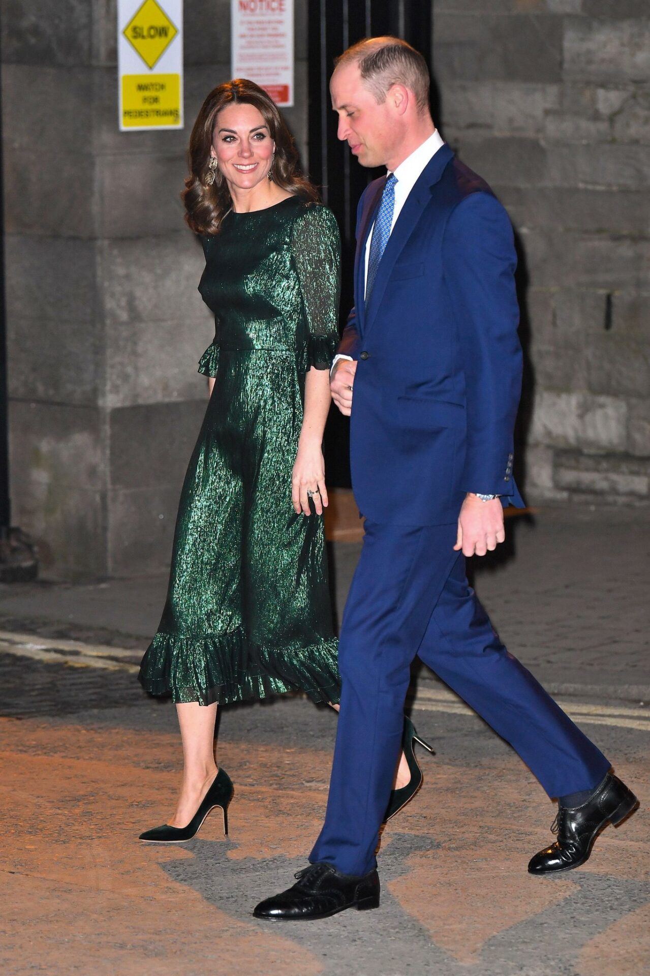 Kate Middleton in Metallic Dress for First Evening in Ireland - Dress ...