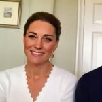 Kate Middleton in Sandro Cropped Cardigan for Video Call