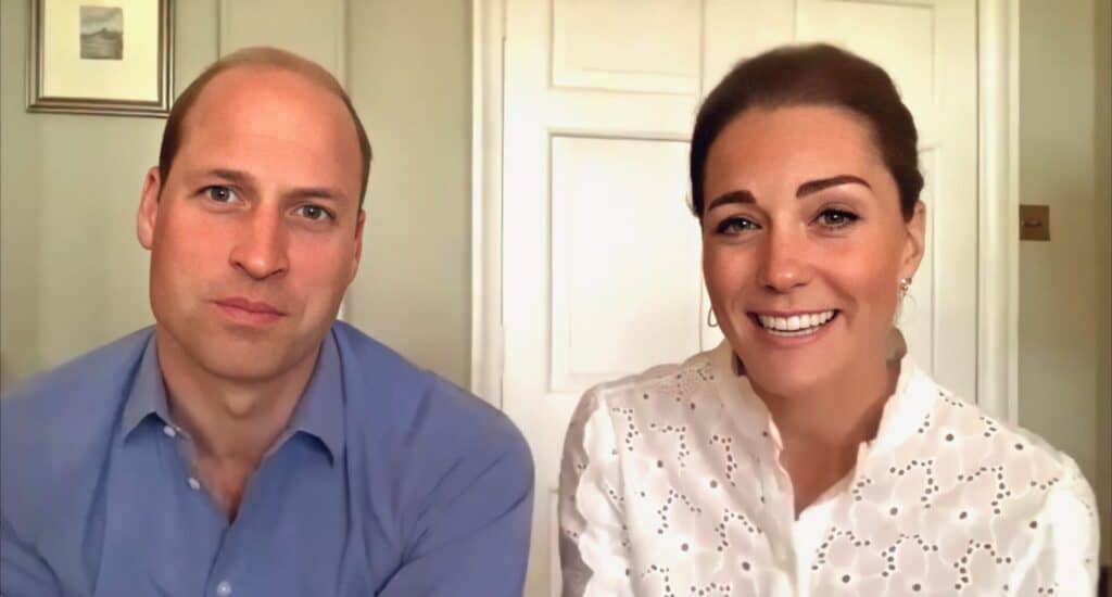 Kate Middleton in Eyelet Shirt for Volunteer Video Call - Dress Like A ...