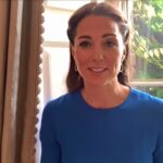Kate Middleton in Blue Stella McCartney Dress for Call from Home