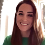 Kate Middleton in Throwback Green Diane Von Furstenberg for Joint Video Call