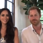 Meghan Markle in Blue and White for Queen’s Commonwealth Trust Chat
