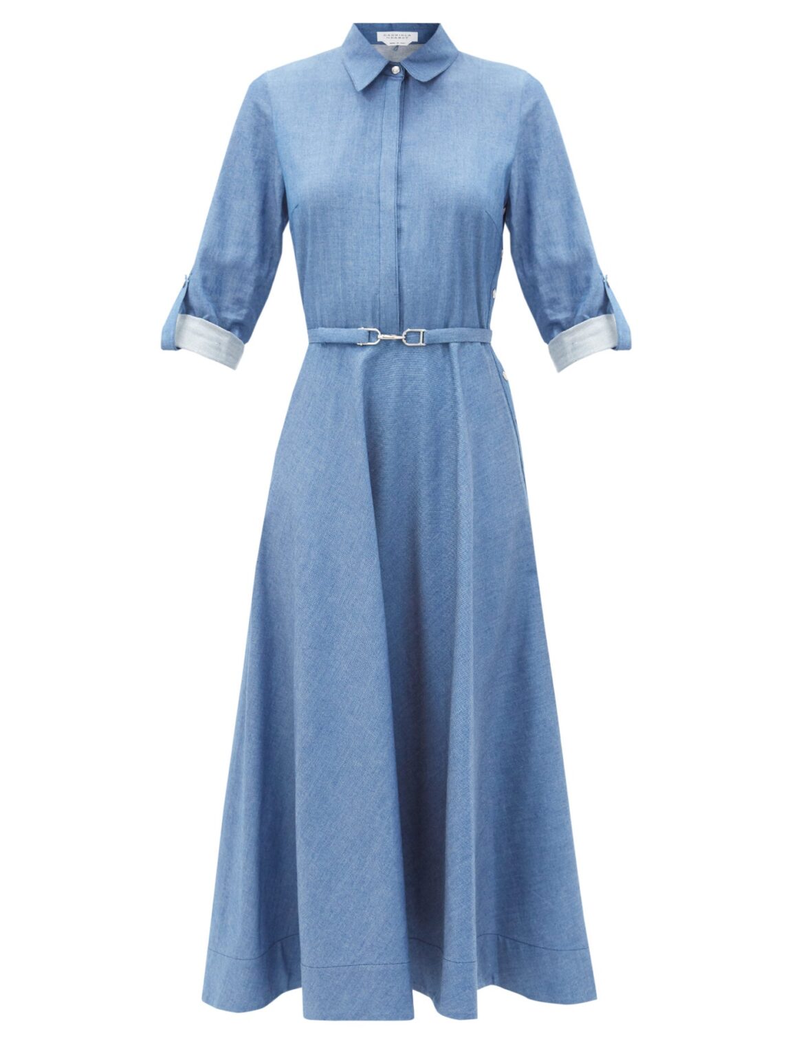 Kate Middleton in Denim Shirtdress for Backyard Family Photo - Dress ...