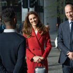 Kate Middleton in Red Alexander McQueen Coat for Photo Exhibit Launch