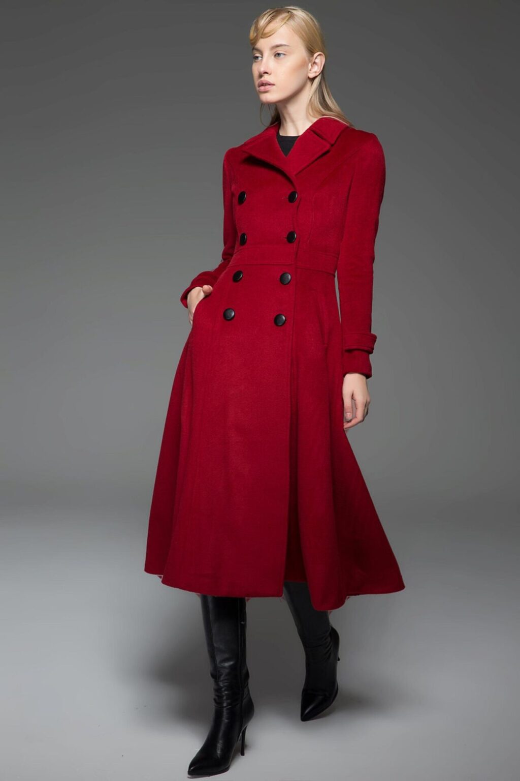 Kate Middleton in Red Alexander McQueen Coat for Photo Exhibit Launch ...