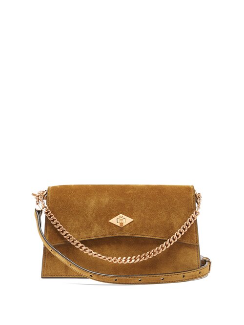 Metier Roma Small Brown Suede Shoulder Bag-Kate Middleton