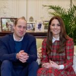 Kate Middleton in Cheery Tartan Plaid for Video Call Celebrating Burns Night