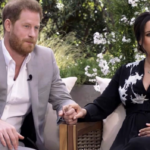 Meghan Markle in Embellished Armani Gown for Interview with Oprah