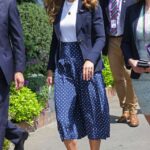 Kate Middleton in Polka Dot Skirt for Wimbledon Championship Tennis
