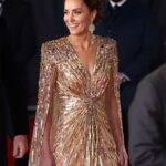Kate Middleton Shines in Gold Sequin Jenny Packham Dress for James Bond Premiere
