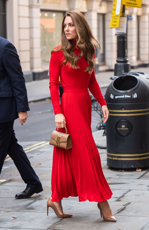 Kate Middleton Red Speech on Addiction Awareness - Dress A Duchess