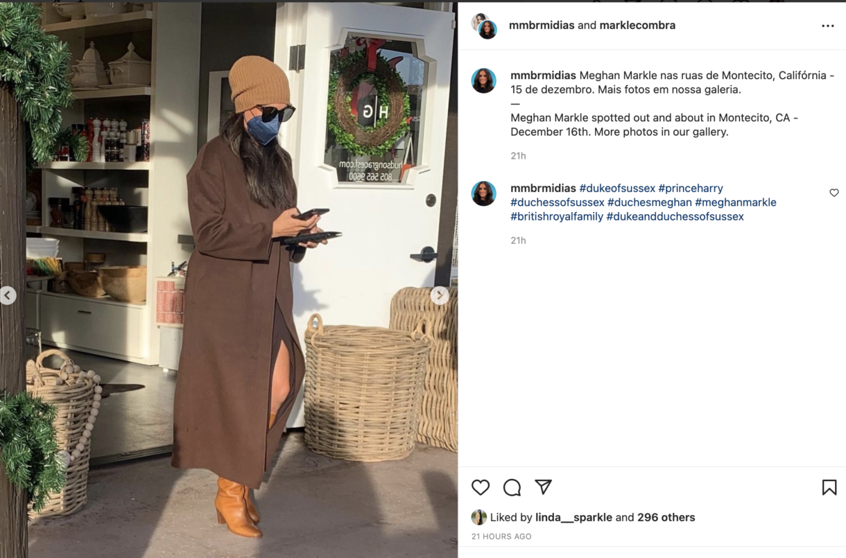 Meghan Markle Spotted Christmas Shopping in Montecito Wearing Annie ...
