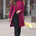 Kate Middleton Meets with Students for Science Lesson in Pink Hobbs Coat